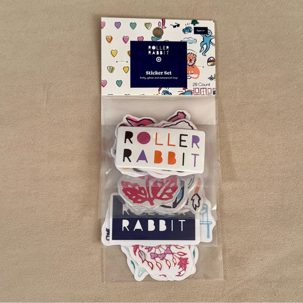 Roller Rabbit 28ct Sticker Set NWT - Picture 3 of 3